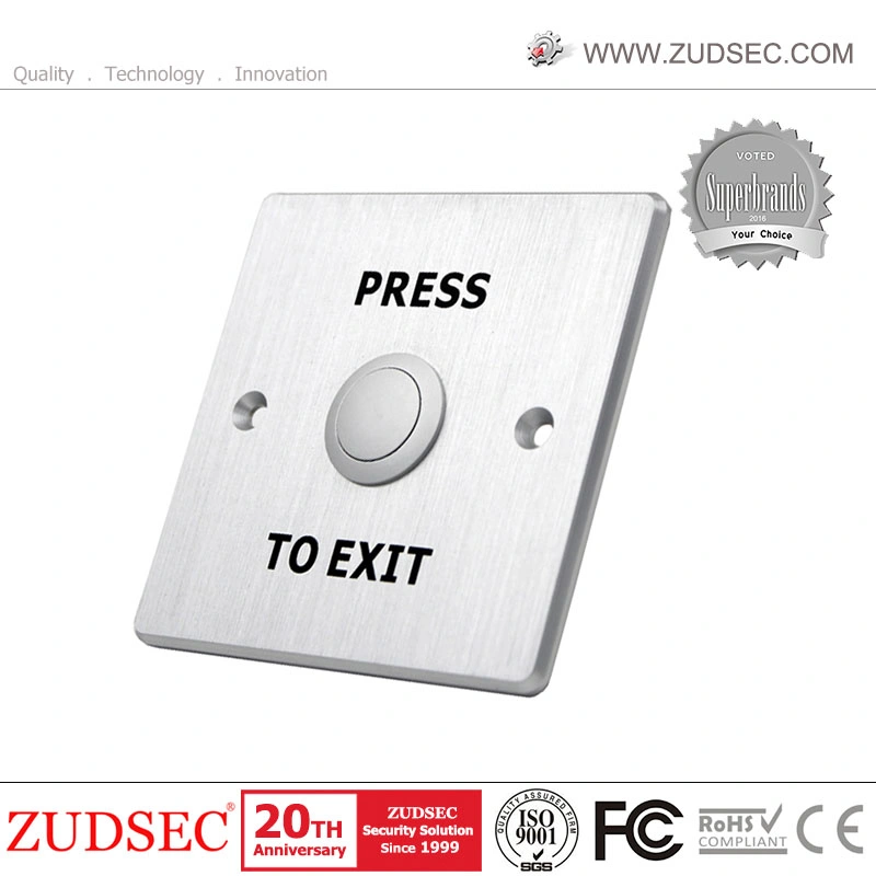 Metal Silvery Emergency Push Exit Button