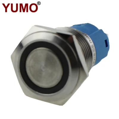 Yumo IP67 Waretproof 흰색 LED 링 조명 금속 푸시 버튼